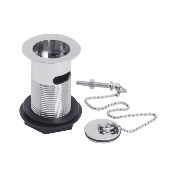Kartell Basin Waste CP with Metal Plug & Plastic Backnut slotted