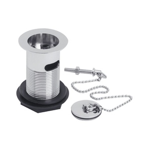 Kartell Basin Waste CP with Metal Plug & Plastic Backnut slotted