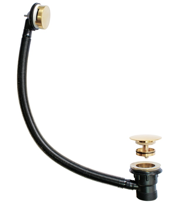 Kartell Easyclean Sprung Bath Waste Brushed Brass