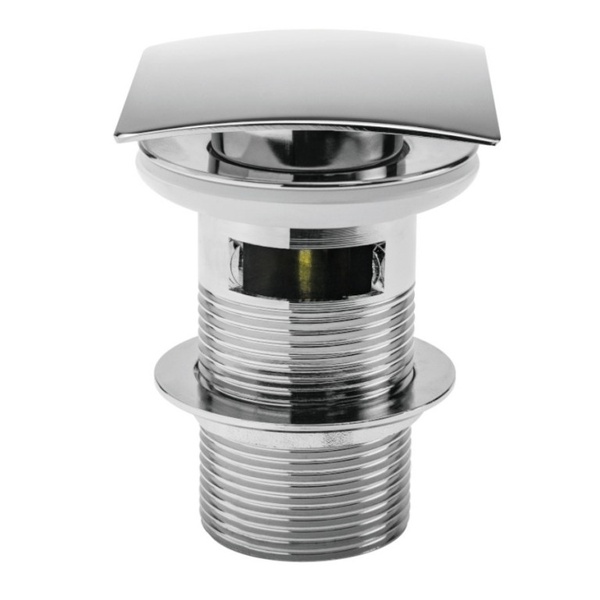 Kartell Square Push Button Basin Waste CP (Slotted)