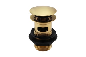 Kartell Basin Clicker Waste (Slotted) Brushed Brass