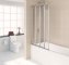 Kartell Aqualux 4 Fold Bath Screen Polished Silver