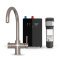 Kartell Brewmaster Brushed Nickel 3-1 swan tap with digital tank