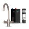 Kartell Brewmaster Brushed Nickel 4-1 swan tap with digital tank