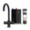 Kartell Brewmaster Matt Black 4-1 swan tap with digital tank