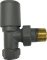 Kartell Anthracite Radiator Valve Angled 15mm (Pair)