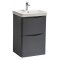 Kartell Arc 500x460mm Floor Standing 2 Drawer Unit Matt Graphite