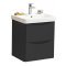 Kartell Arc 500x460mm Wall Mounted 2 Drawer Unit Matt Graphite