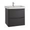 Kartell Arc 600x460mm Wall Mounted Unit Matt Graphite
