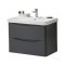 Kartell Arc 800x460mm Wall Mounted Unit Matt Graphite