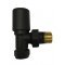 Kartell Black Radiator Valve Angled 15mm (Pair)
