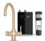 Kartell Brewmaster Brushed Gold 4-1 swan tap with digital tank