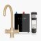 Kartell Brewmaster Brushed Gold 4-1 swan tap with digital tank - 4 Litre tank