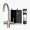 Kartell Brewmaster Brushed Nickel 4-1 swan tap with digital tank - 4 Litre tank