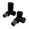 Kartell Corner Valve 15mm (Pair) - Black