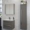 Kartell Purity 1400mm Wall Mounted Side Unit Storm Grey Gloss