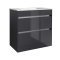Kartell City 600x460mm Floor Standing Unit Storm Grey Gloss