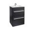 Kartell Purity Matt Black 600mm 2 Drawer Unit