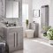 Kartell Purity 390. 500mm 2 Door Floor Standing Unit Silver Oak