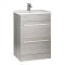 Kartell Purity/Matrix 600mm 2 Drawer Floor Standing Unit Silver Oak