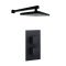 Kartell Nero Square Wall Mounted Fixed Head & Arm Matt Black