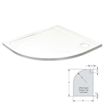 Shower Tray by Kartell - K-Vit 1000 x 800mm LH Offset Quad Low Profile 