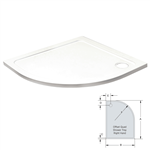 Shower Tray by Kartell - K-Vit 1200 x 900mm RH Offset Quad Low Profile 
