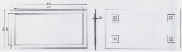 Kartell Bibury 420x800mm Mirror on Mirror