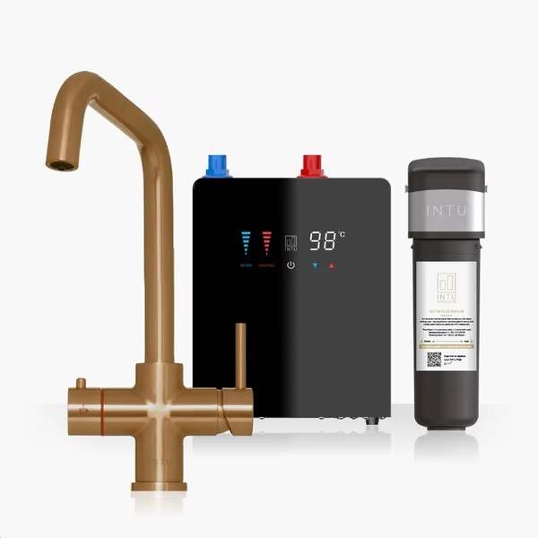 Kartell Brewmaster Brushed Copper 4-1 square tap with digital tank - 4 Litre tank