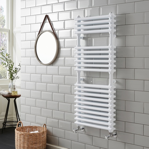 Kartell Kolumn Dual Column 1140 x 500 Towel Radiator White