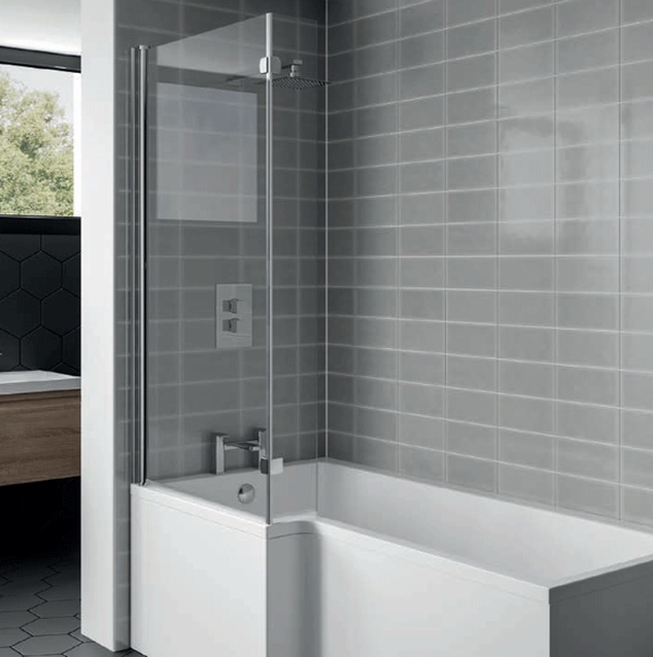 Kartell Koncept L Shaped Elite Shower Bath Screen
