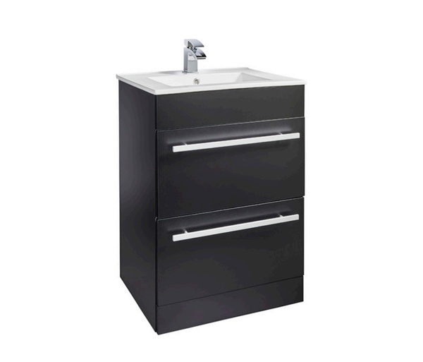Kartell Purity Matt Black 600mm 2 Drawer Unit