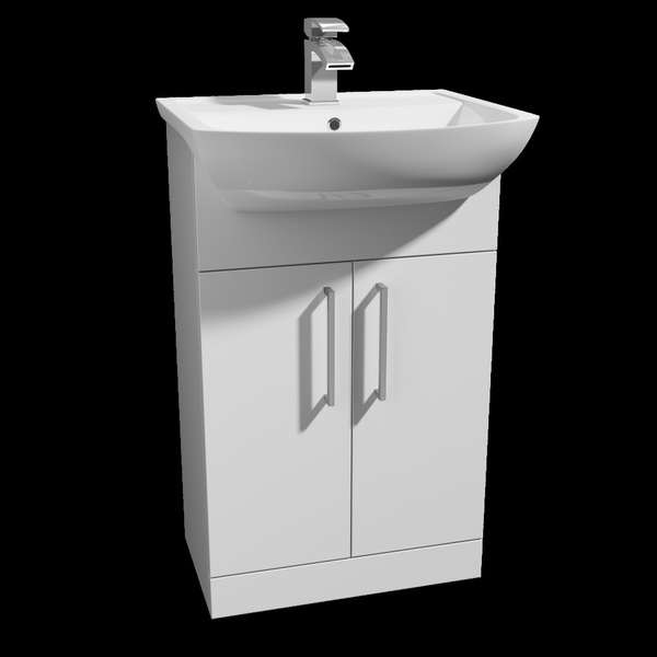Kartell Pure Semi Recessed 1TH Basin 550mm 