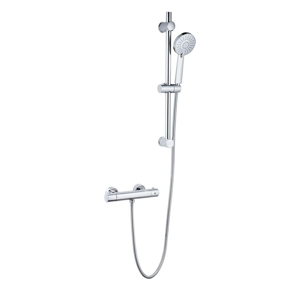 Kartell Plan Thermostatic Bar Shower with Adjustable Slide Rail Kit