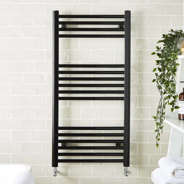 Kartell 22mm Straight Towel Rail 400mm x 1200mm - Black