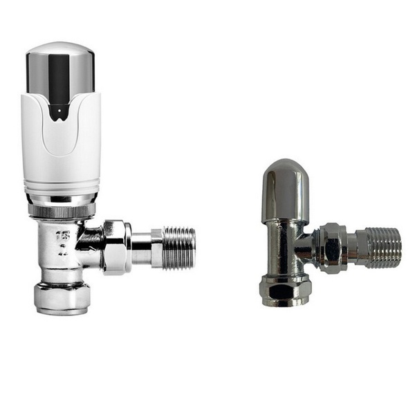 Kartell Twin Pack TRV & Lockshield Refined Angled
