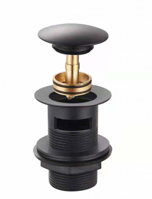 Kartell Easyclean Basin Clicker Waste (Slotted) Matt Black