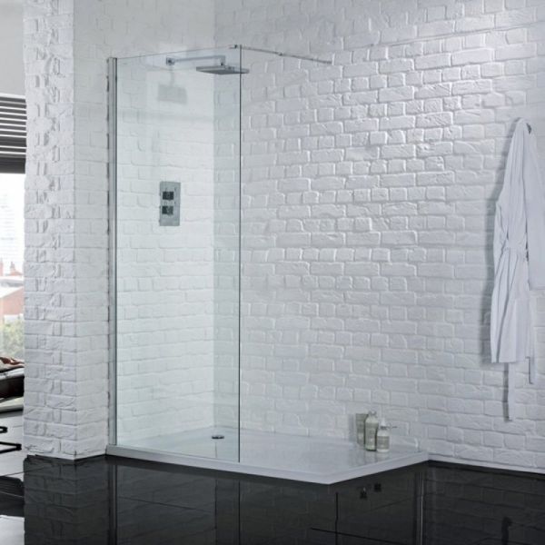 Aquadart Wetroom 8 900mm 8mm Glass Shower Panel