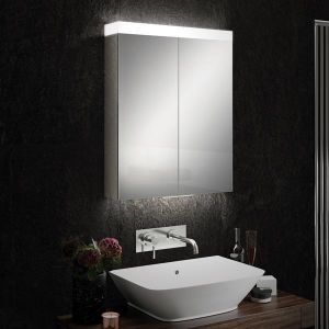 HiB Apex 60 LED Mirrored Aluminium Bathroom Cabinet