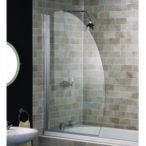An Oval Bath Screen from Aqualux