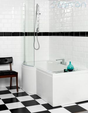 Carron Carronite Urban Shower Bath 1700mm x 750mm-900mm