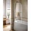Ellbee Profile Plus Clear Glass Classic Bath Screen with Rise and Fall Hinge 800mm