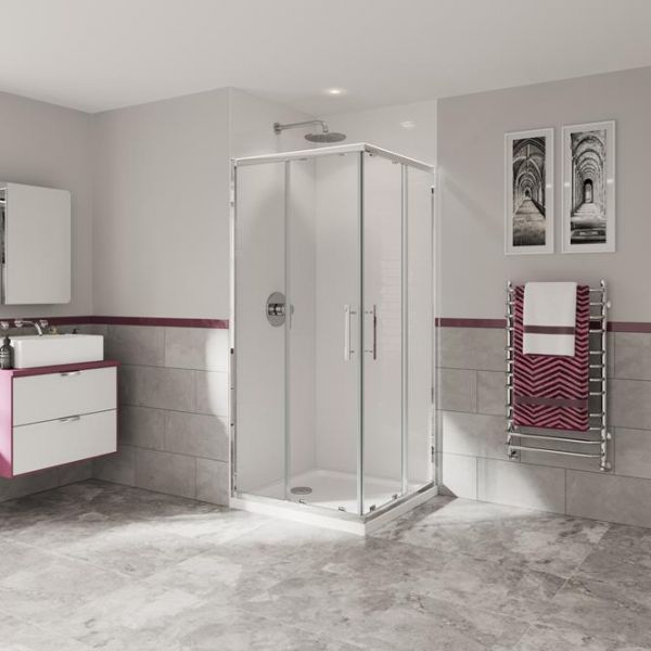 Coram Optima 6 900 Corner Entry Door Chrome Shower Enclosure