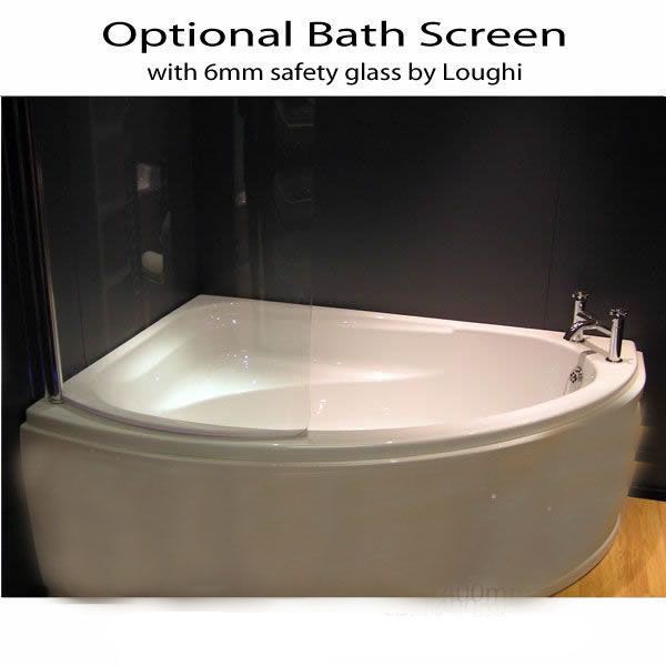 Loughi Bath Screen - Compatible with Laguna and Orlando Corner Baths