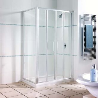 Manhattan Shower Enclosure 1400mm Double Bifold Door
