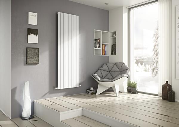 Eucotherm Mars Single Vertical Radiator 1800 H X 445 W In Silver