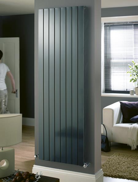 Eucotherm Mars Single Vertical Radiator 1200 H X 445 W In Anthracite 