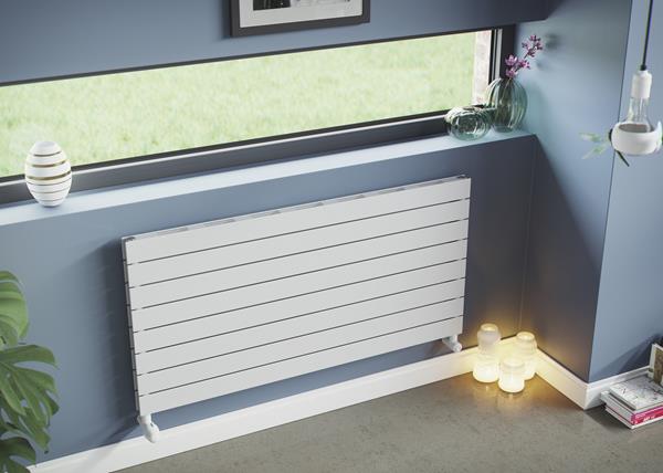 Eucotherm Mars Elegant Duo Horizontal Radiator 595 H X 1400 W In White 