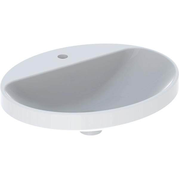 Geberit VariForm Oval 550 x 400mm 1 Tap Hole Countertop Basin Without Overflow
