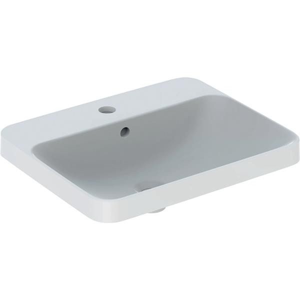 Geberit VariForm Rectangular 550 x 400mm 1 Tap Hole Countertop Basin With Overflow